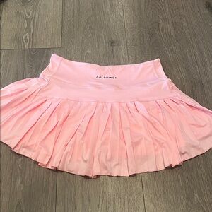 Pink Pleated Women's Skirt goldhinge